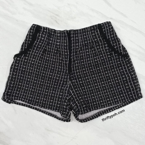 Black Checkered Gingham Shorts
